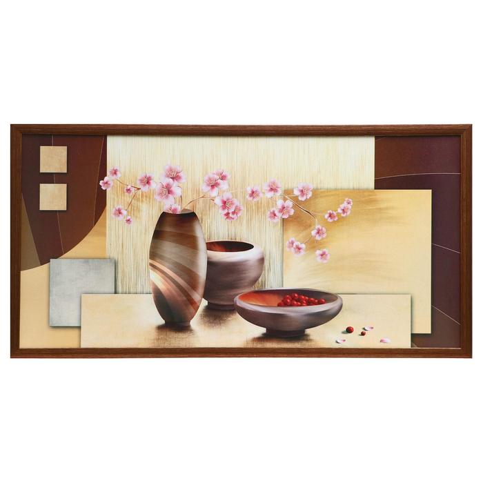 Картина "Три разные вазы" 55*105 см