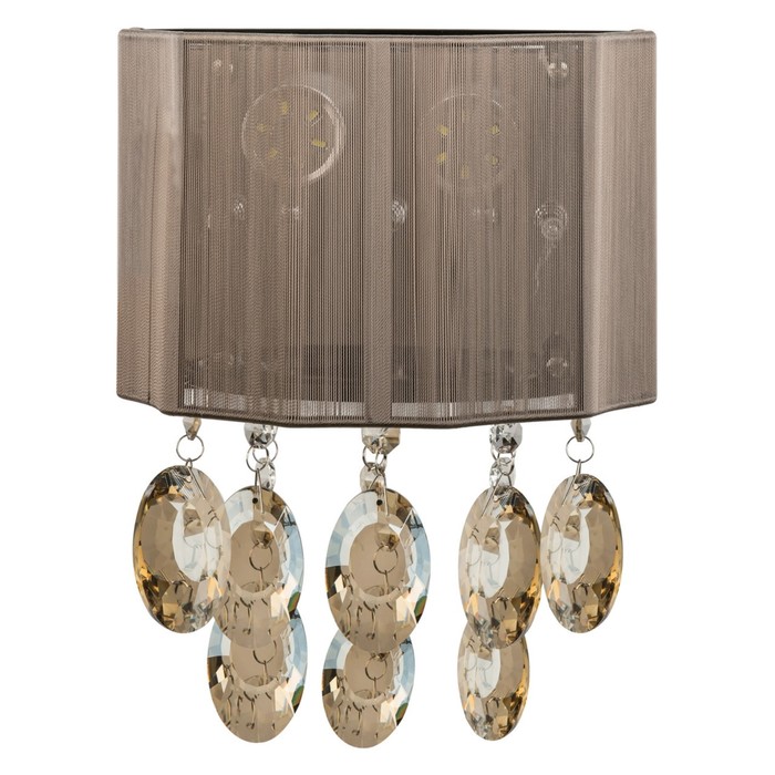 Бра "Жаклин" 3x20W+2x3W G4+LED хром 30x21x15см