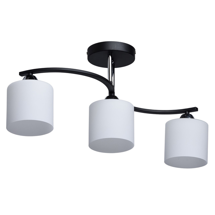 Люстра потолочная "Тетро" 3x60W E27 чёрный 61x16x27см