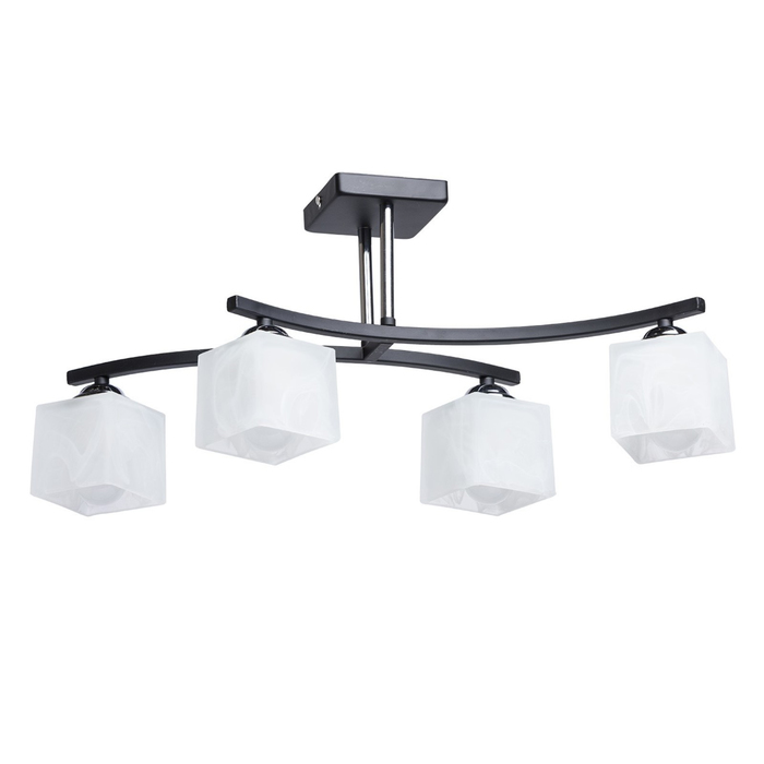 Люстра потолочная "Тетро" 4x60W E27 чёрный 58x36x25см