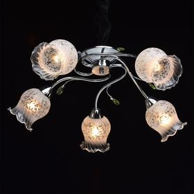 

Люстра потолочная "Флора" 5x60W E14 хром 65x65x20см