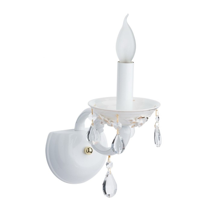 Бра "Нимфа" 1x60W E14 белый 23x13x27см