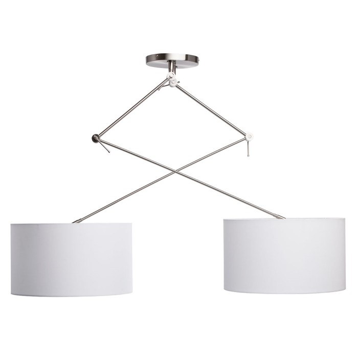 Люстра подвес "Райне" 2x60W E27 никель 45x45x233см