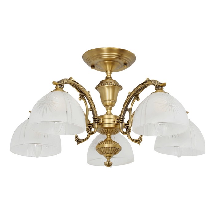 Люстра потолочная "Ариадна" 5x60W Е27 античная бронза 60x60x35см