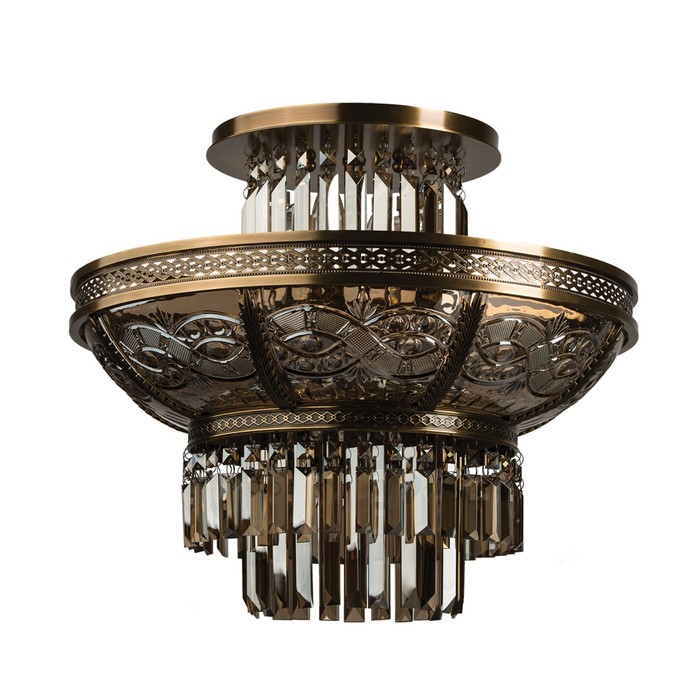 Люстра потолочная "Диана" 8x60W E14 бронза 57x57x50см