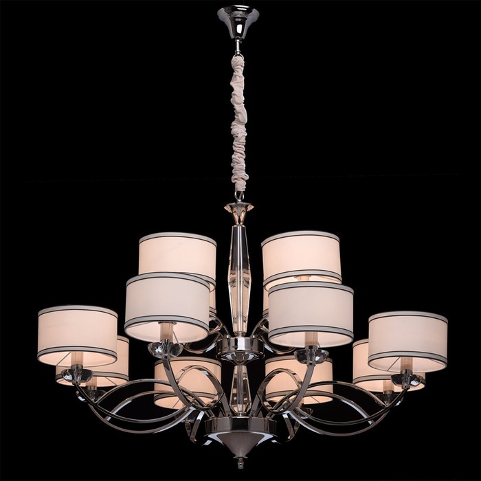 Люстра подвесная "Палермо" 12x40W E14 хром 106x106x310см