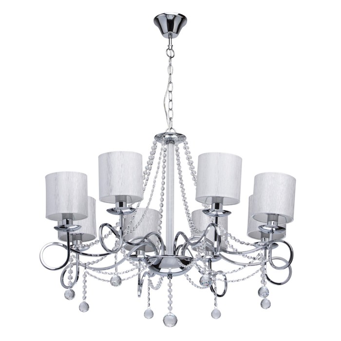 Люстра подвесная "Федерика" 8x40W E14 хром 80x80x125см