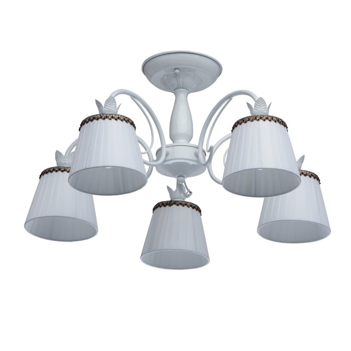 Люстра потолочная "Виталина" 5x40W E14 белый 60x60x35см