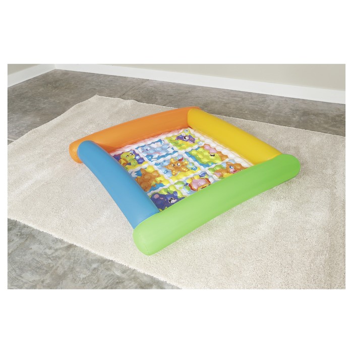 Коврик надувной "Морские жители", 132*132*23 см, от4-24 мес., (52240)