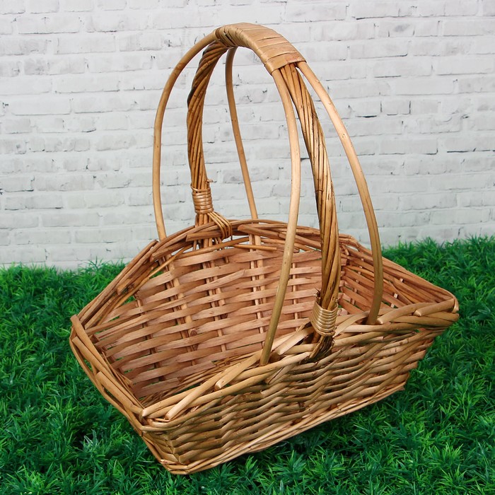 Корзина «Кристина», 29х18 см, H=13/29 см, натуральная, лоза