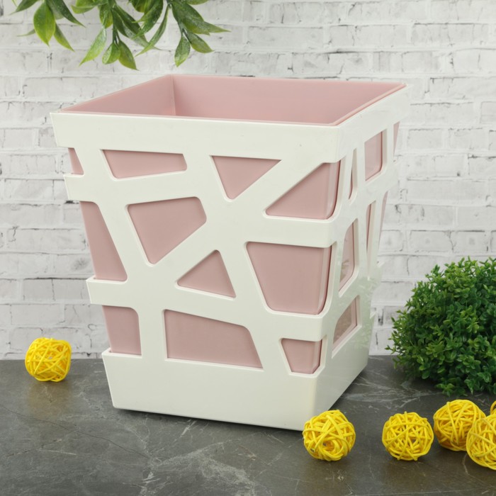 Кашпо 3 л "Мозаика", цвет чайная роза