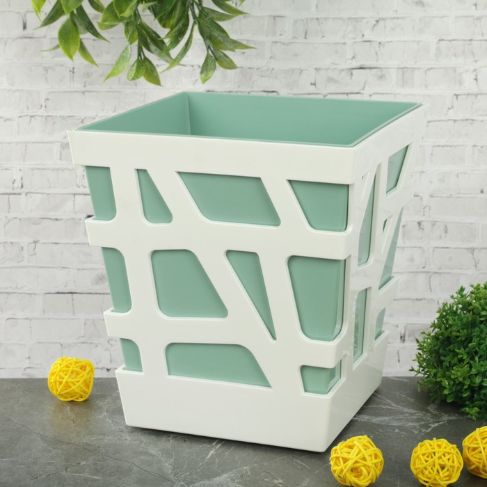 Кашпо 3 л "Мозаика", цвет фисташковый