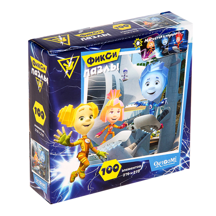 Пазл Фиксики "Симка и Нолик" + магнитик, 100 элементов