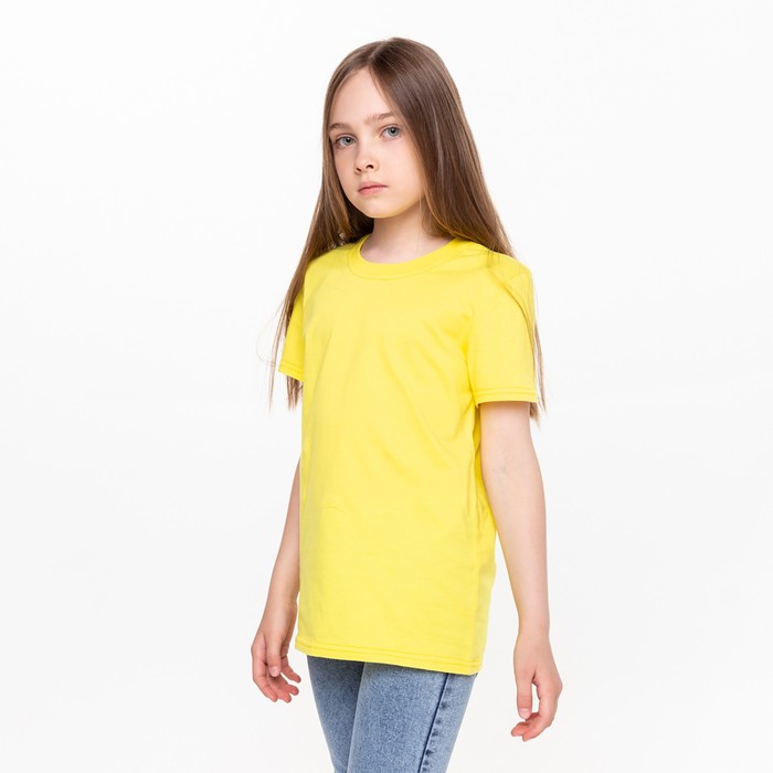 Футболка для девочки, цвет жёлтый, рост 116-122 см (34)