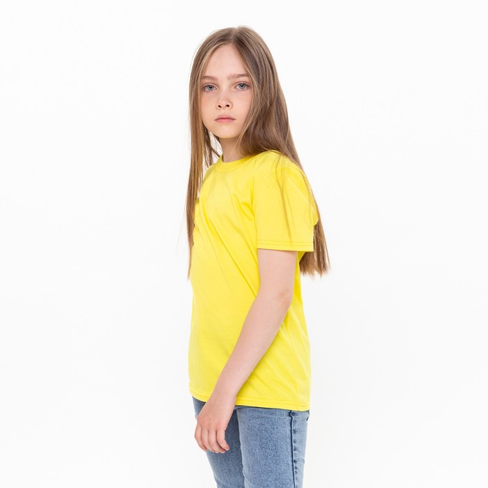 Футболка для девочки, цвет желтый, рост 122-128 см (34)