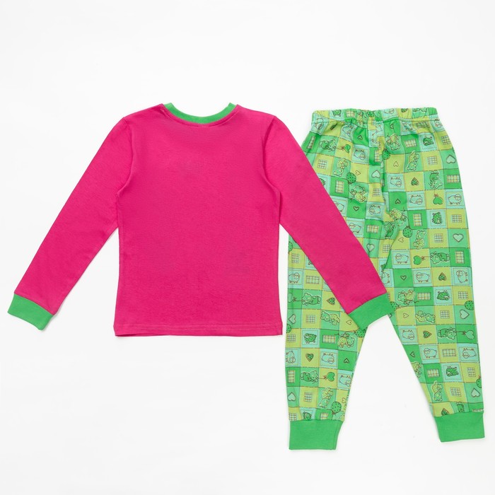 Пижама для девочки, рост 104-110 см, цвет розовый