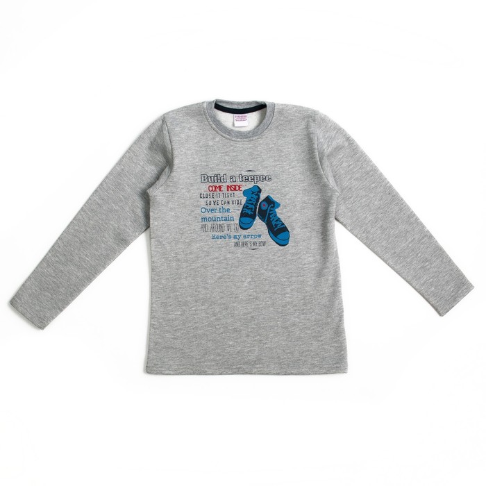 Джемпер для мальчика, рост 140-146 см, цвет серый