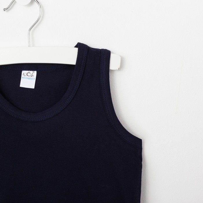 Майка для мальчиков, цвет синий, 140-146 см (40)