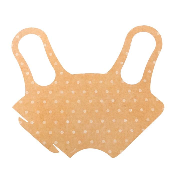 Пакет–конус с бумажными ручками «Белый горошек», 15 × 38 см