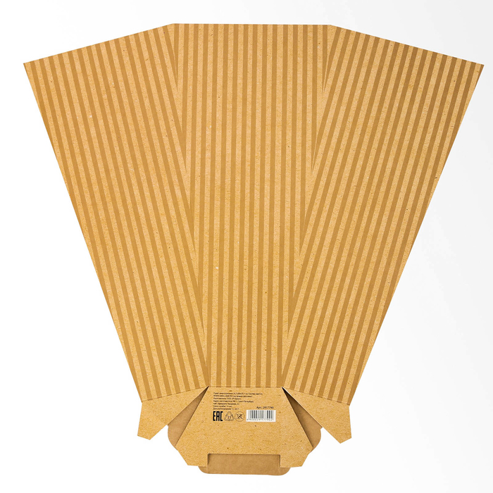 Пакет многогранник «Полоски крафт», 26,7 х 30 х 23,1 см