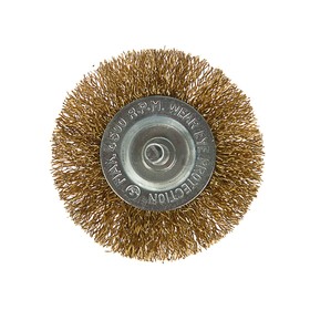 

УЦЕНКА Щетка металлическая для дрели ТУНДРА, со шпилькой, плоская, 65 мм