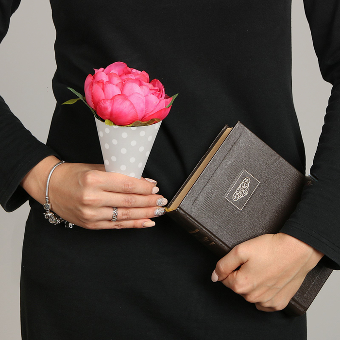 Мини‒конусный пакет «Светлый горошек», 8,5 х 12 см