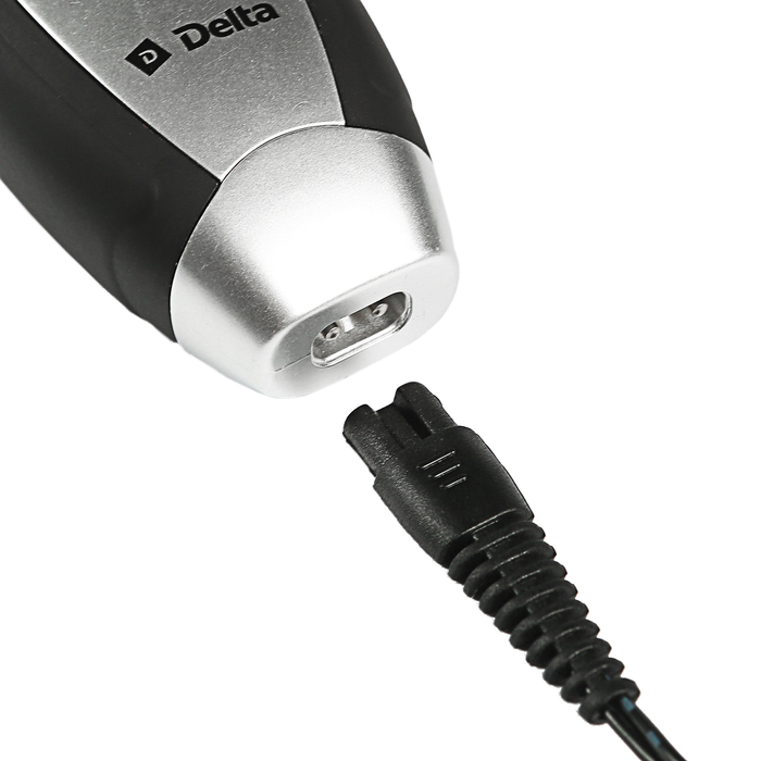 Электробритва DELTA DL-0710, 3 Вт, сеточная, серебристая с чёрным