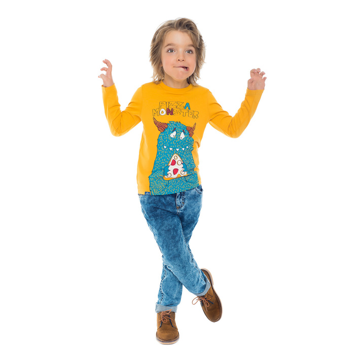 Джемпер для мальчика, рост 110 см, цвет медовый