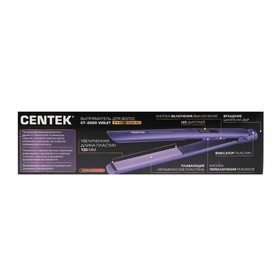 Выпрямитель Centek CT-2020, 60 Вт, керамическое покрытие, 125х25 мм, до 230°С, фиолетовый от Сима-ленд