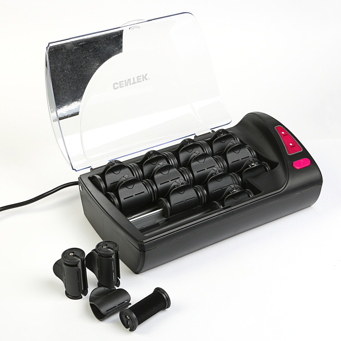 Электробигуди Centek CT-2069, 600 Вт, 15 штук, 3 размера, велюр, кейс, быстрый нагрев