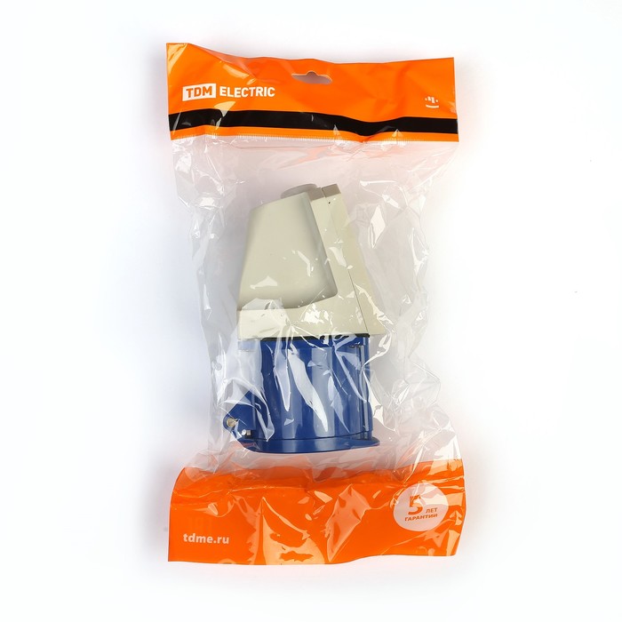 Розетка 123 стационарная 2Р+РЕ 32А 220В IP44 TDM