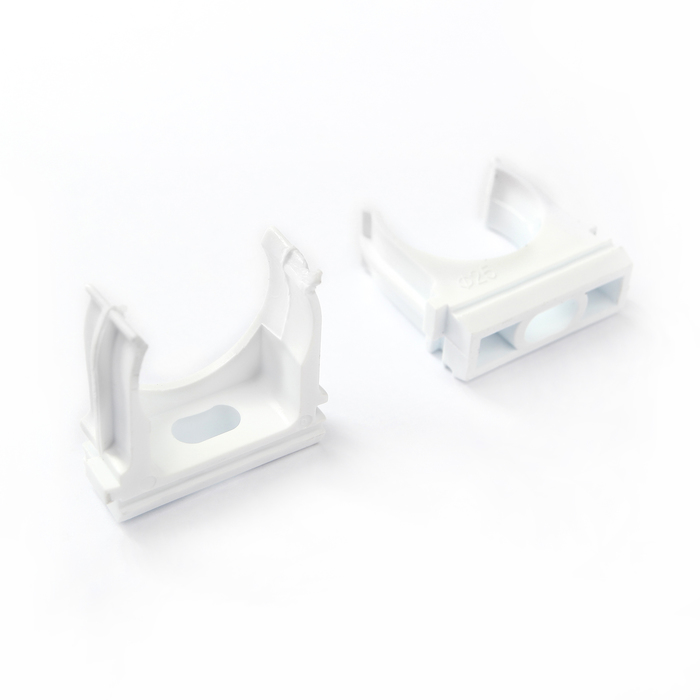 Крепеж-клипса для трубы 25 мм (10шт) - цвет белый TDM