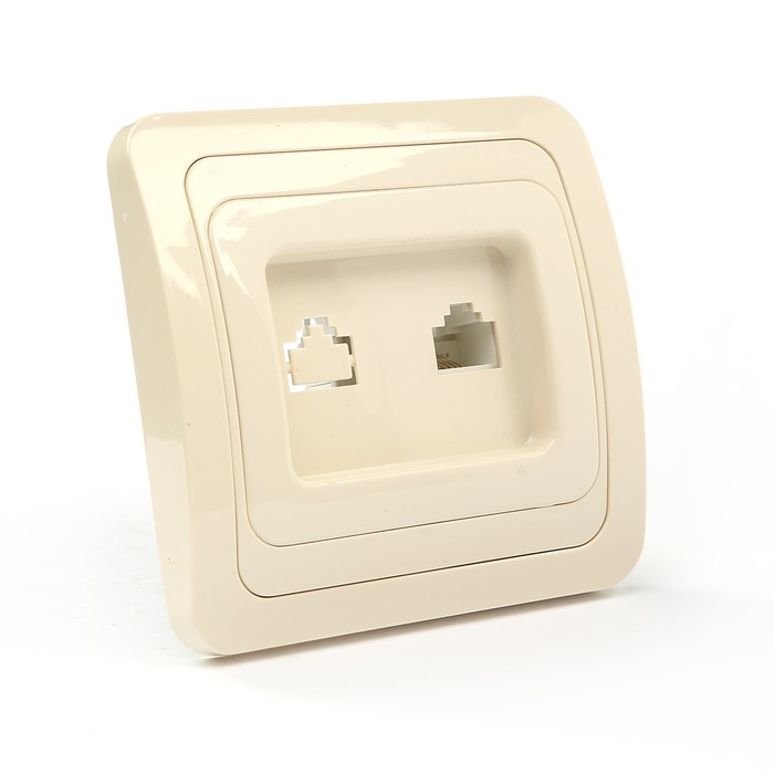 Розетка TФ (RJ-11) сл. кость "Валдай" TDM