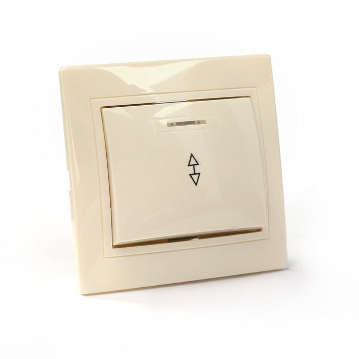 Выключатель на 2 направления 1 кл. с подсветкой 10А сл. кость "Таймыр" TDM