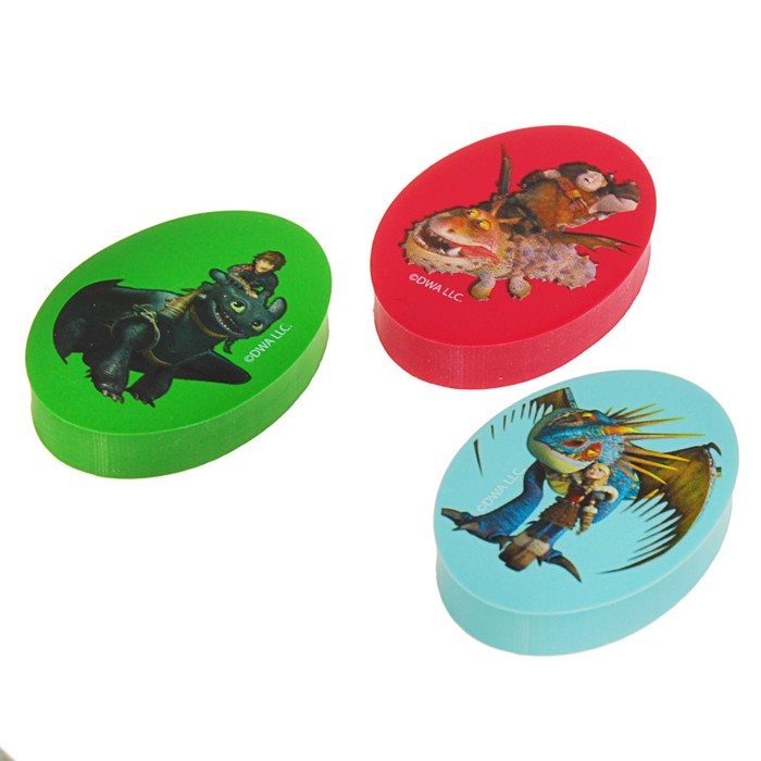 Ластик овальный "Драконы"