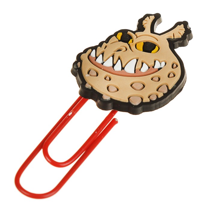 Скрепки-закладки "Драконы", 50мм, круглая резиновая вставка