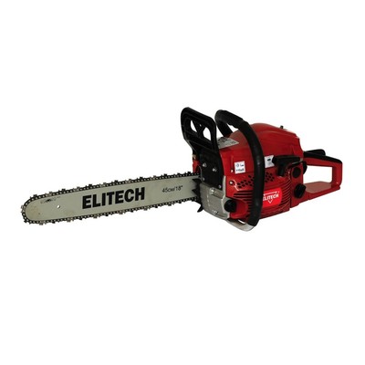 Бензопила Elitech БП 45/18, 1.8 кВт, 2.4 л.с., шина 45см, 11000 об/мин, 0.325",паз 1.5мм