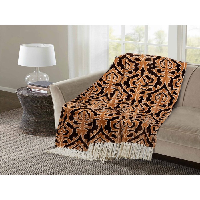 Плед "Калифорния" с кистями, размер 150х200 см, велсофт 150/019-fb