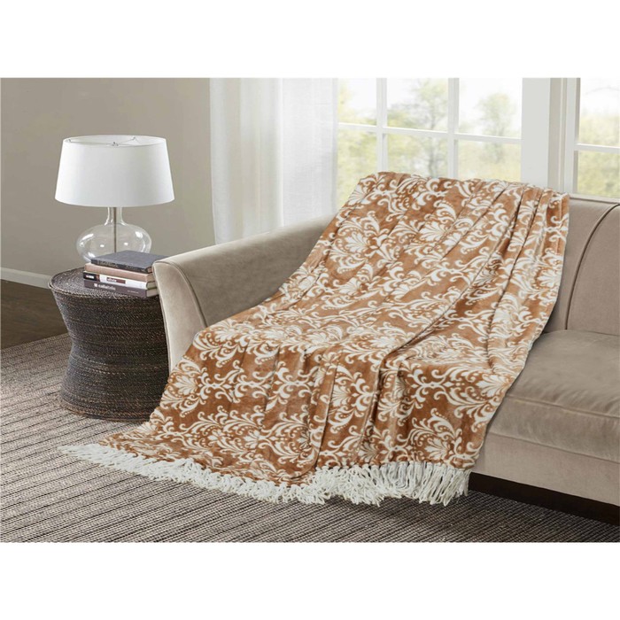 Плед "Калифорния" с кистями, размер 150х200 см, велсофт 150/032-fb