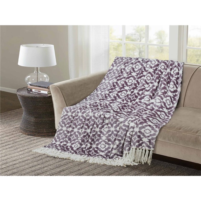 Плед "Калифорния" с кистями, размер 150х200 см, велсофт 150/086-fb