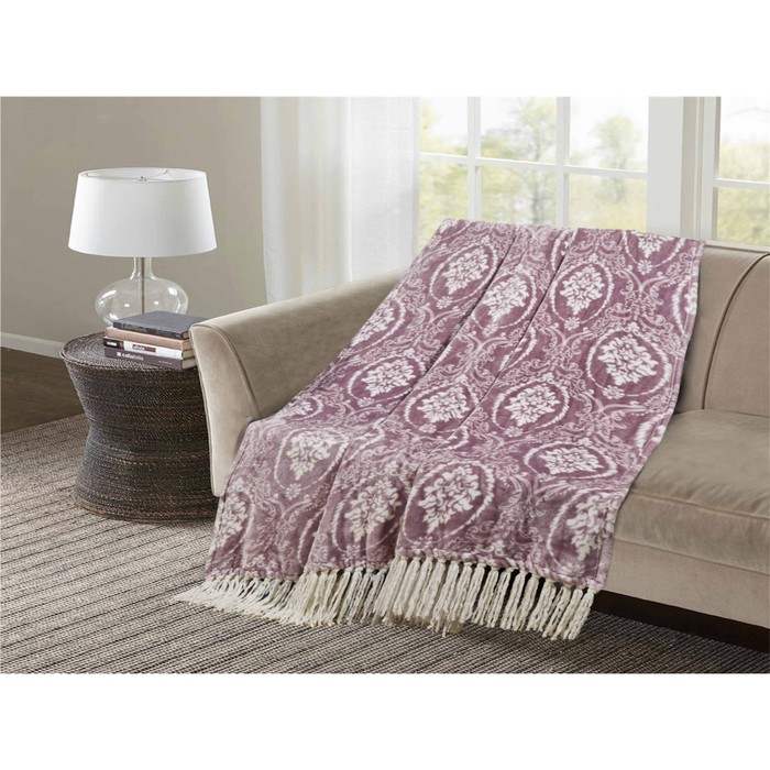 Плед "Калифорния" с кистями, размер 200х220 см, велсофт 200/071-fb