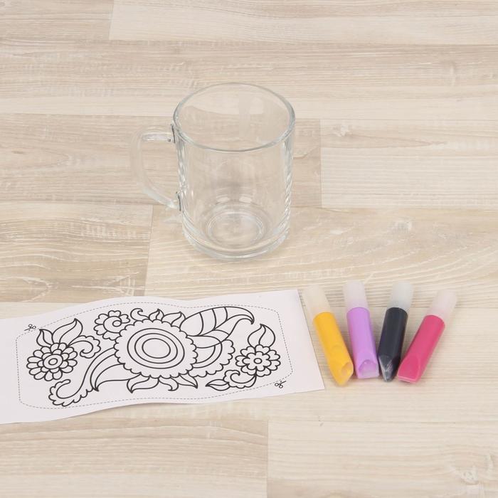 Роспись кружки витражными красками "Узоры"