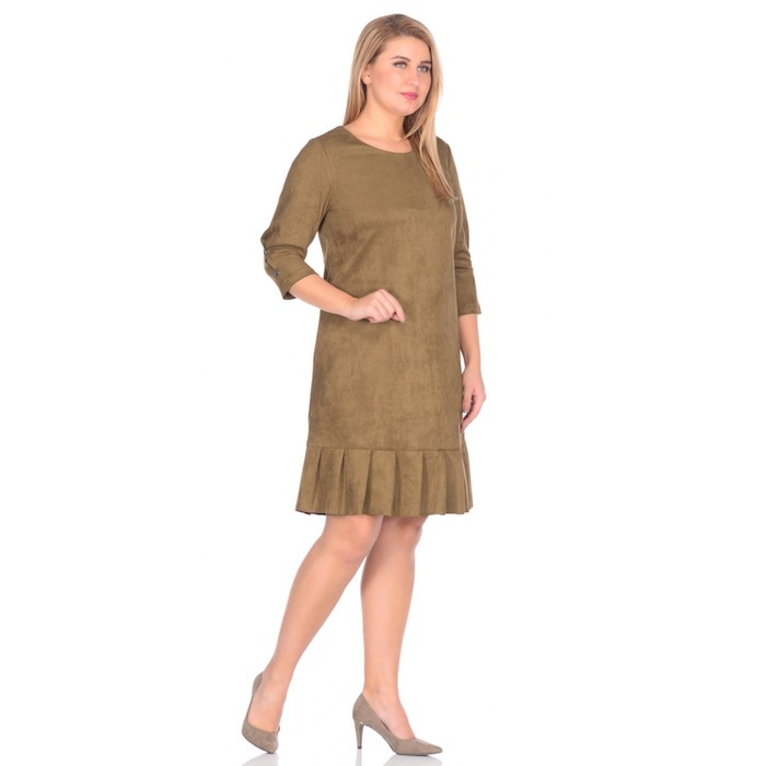 Платье женское, размер 50, цвет светло-коричневый 447-1