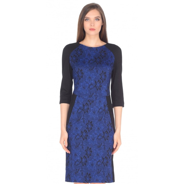 Платье женское, размер 52, цвет синий 435