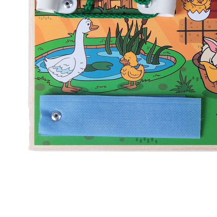 Бизиборд "Забавная ферма", 25 х 25 см