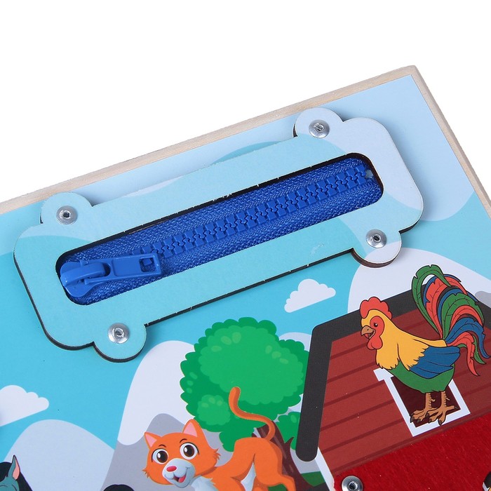 Бизиборд "Забавная ферма", 25 х 25 см