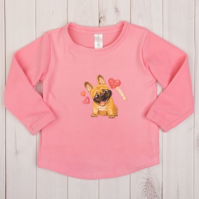Джемпер детский KAFTAN "Маленькое чудо", рост 110-116 (32), 5-6 лет, розовый, флис