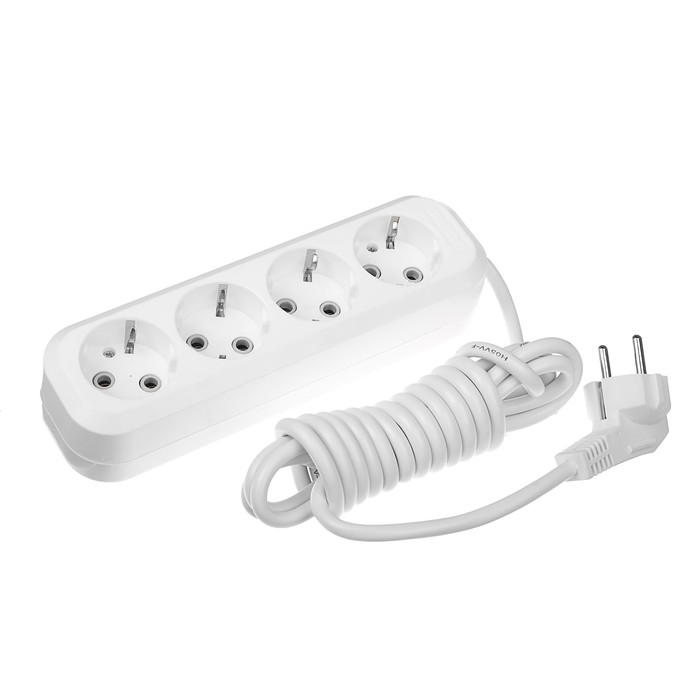 Удлинитель Smartbuy, 4 розетки, 3 м, 3500 Вт, 16 А, ПВС 3х1, с з/к, SBE-16-4-03-Z