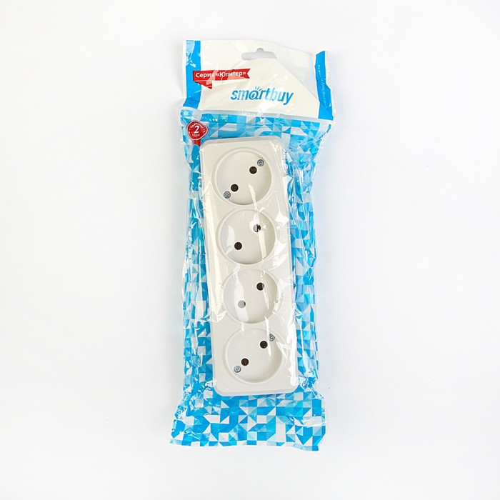 Розетка Smartbuy, серия "Юпитер", 10  А, без з/к, белая, SBE-03w-10-S4-N