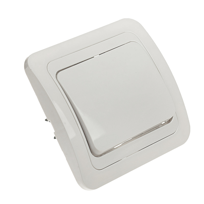 Выключатель Smartbuy, серия "Марс", 1 клавиша, 10 А, белый, SBE-02w-10-SW1-0-c